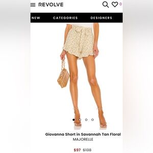 MAJORELLE by revolve: Giovanna Short in Savannah Tan Floral size XS